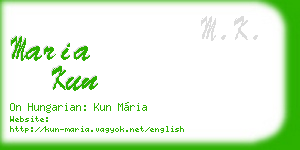 maria kun business card