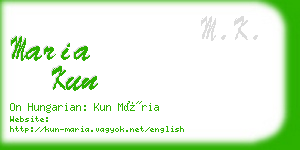 maria kun business card